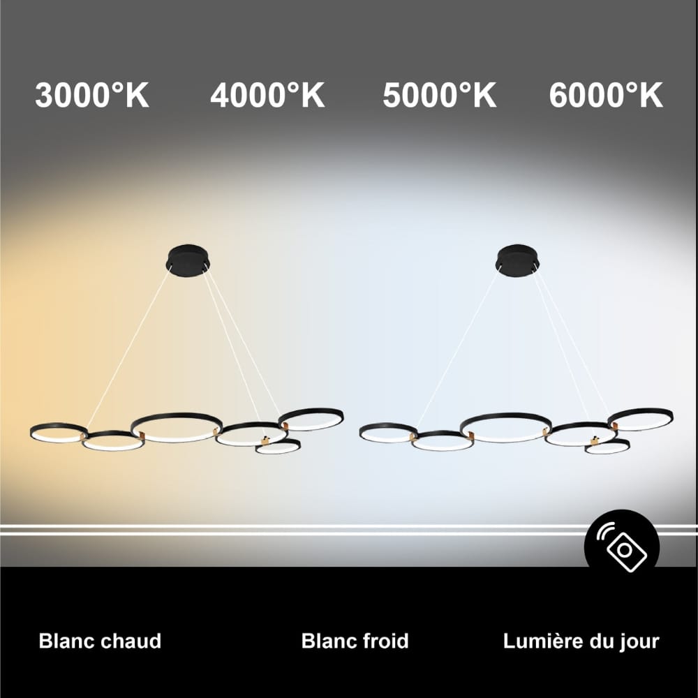 Schéma LED Dimmable - Transition Luminosité et Température de 3000K à 6000K