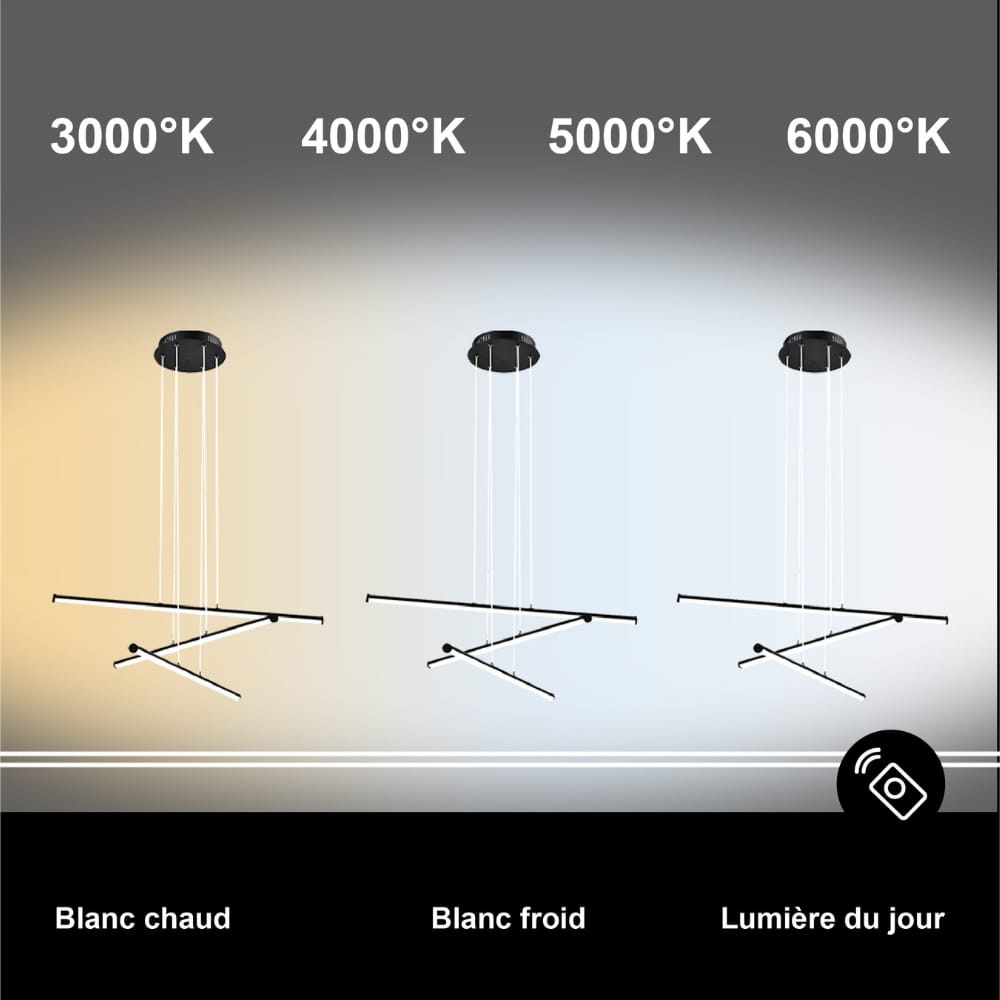 Schéma LED Dimmable - Plage de Température Réglable de 3000K à 6000K