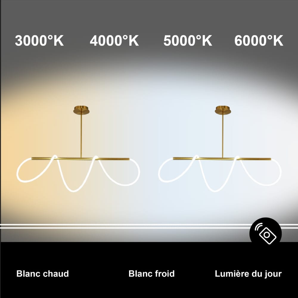 Schéma Éclairage LED Dimmable - Transition Température de 3000K à 6000K