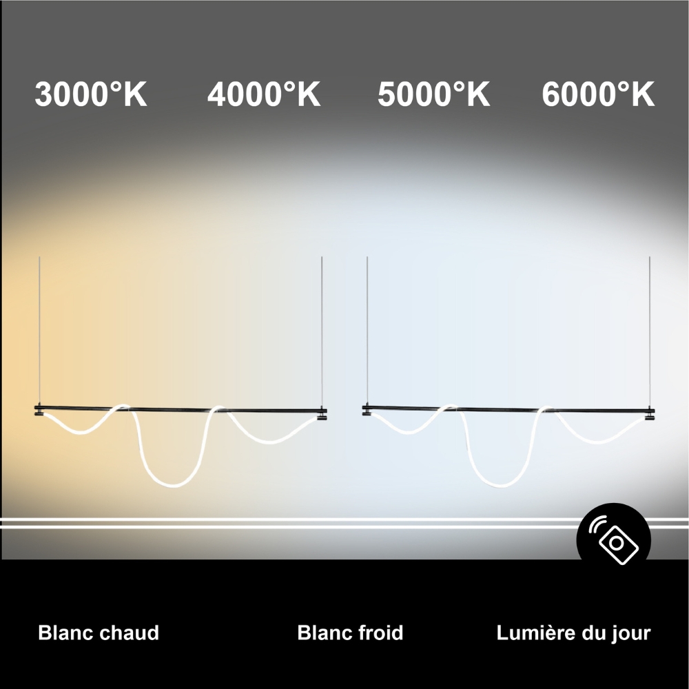 Schéma Éclairage LED Dimmable - Température Ajustable de 3000K à 6000K