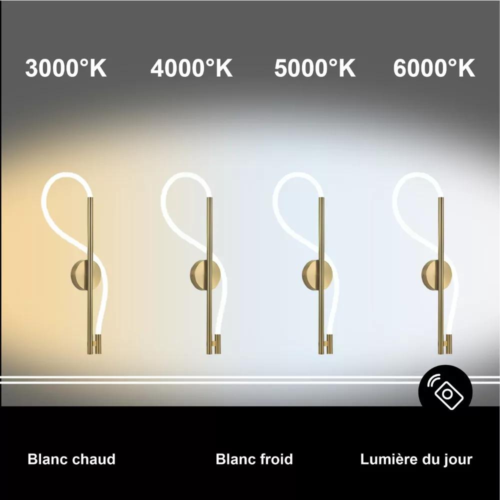 Schéma LED Dimmable - Plage de Température Réglable de 3000K à 6000K